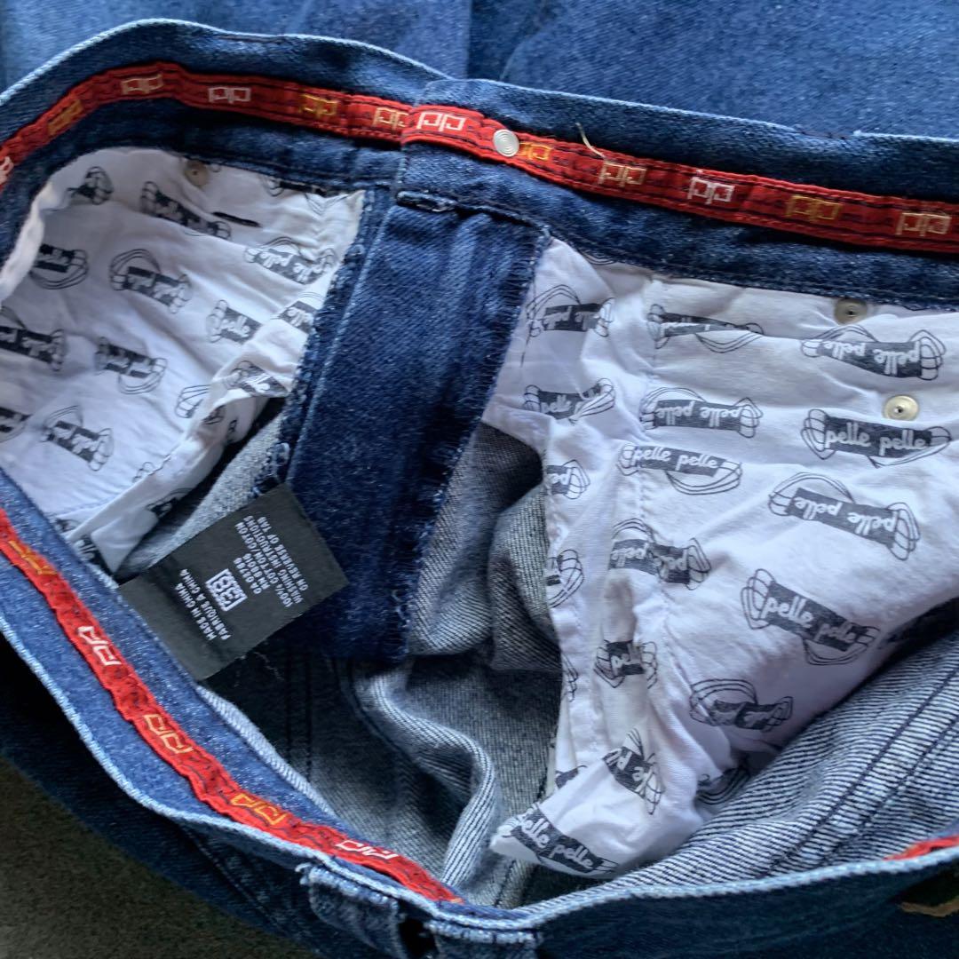 PELLEPELLE ペレペレ　ワイド　デニム　ハーフパンツ　90s ストリート