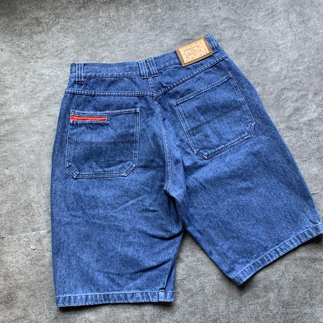PELLEPELLE ペレペレ　ワイド　デニム　ハーフパンツ　90s ストリート