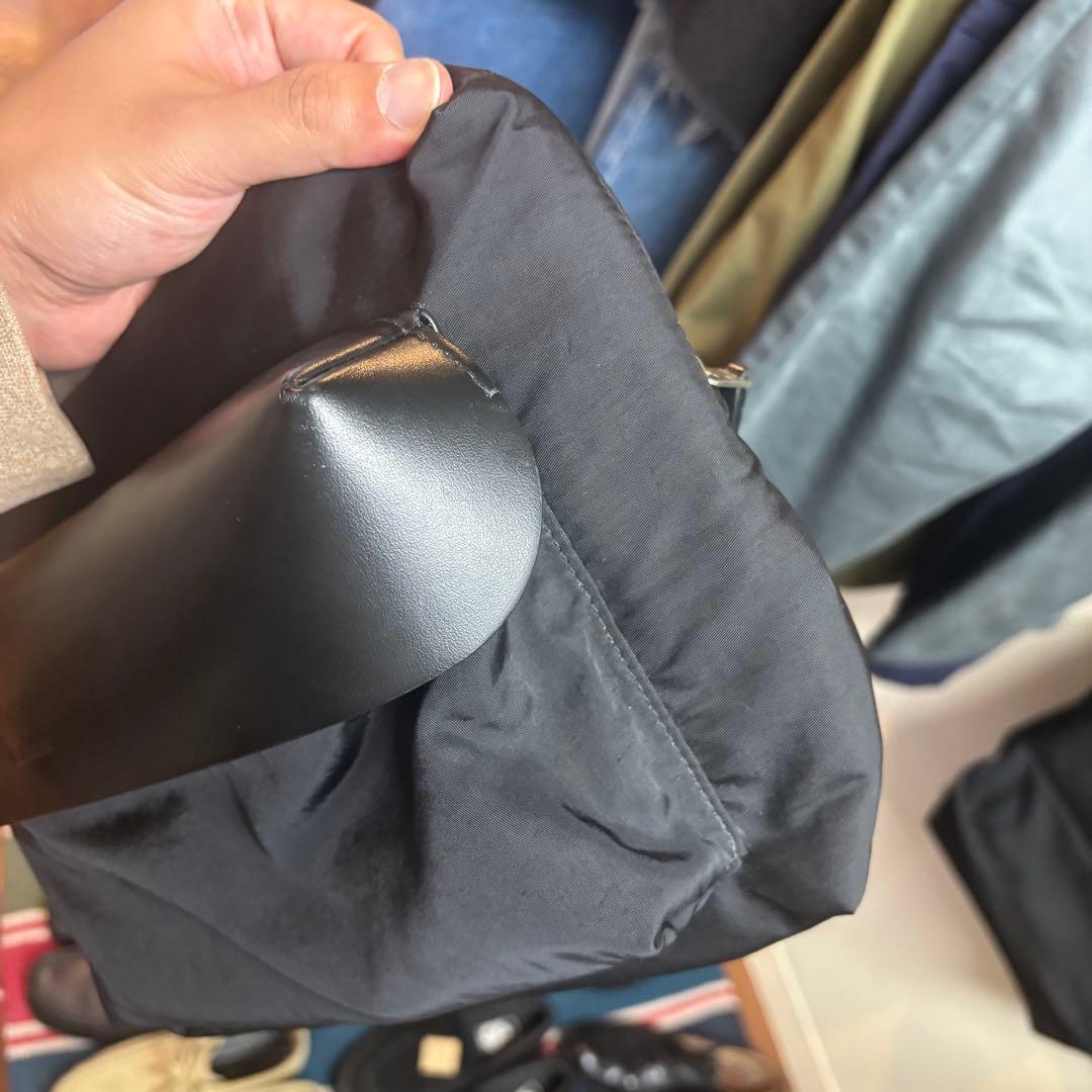 JIL SANDER 24ss デボス加工　黒 ナイロン ボディバッグ