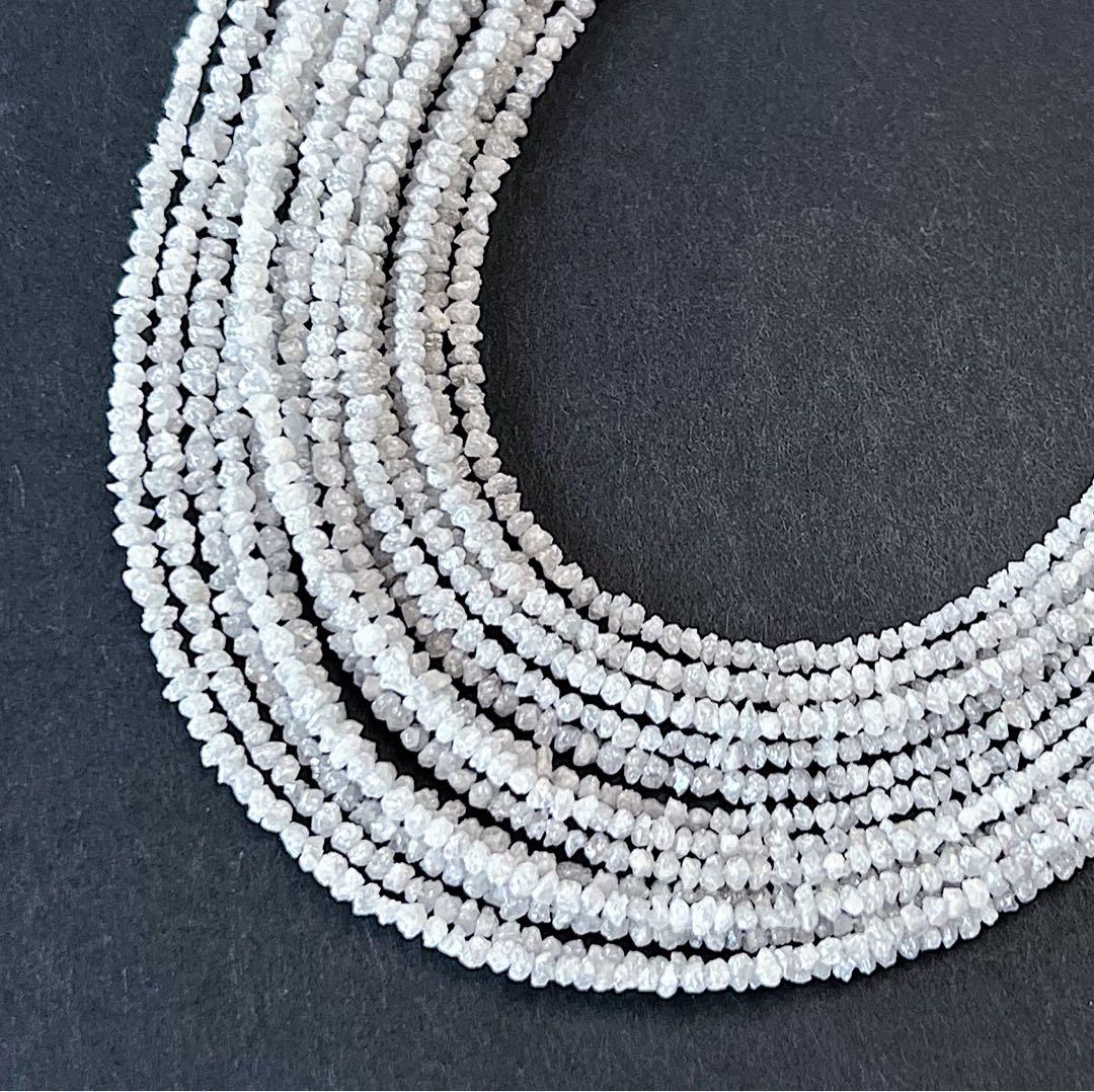 ホワイトダイヤモンド ラフナゲット 半連 k3002-G