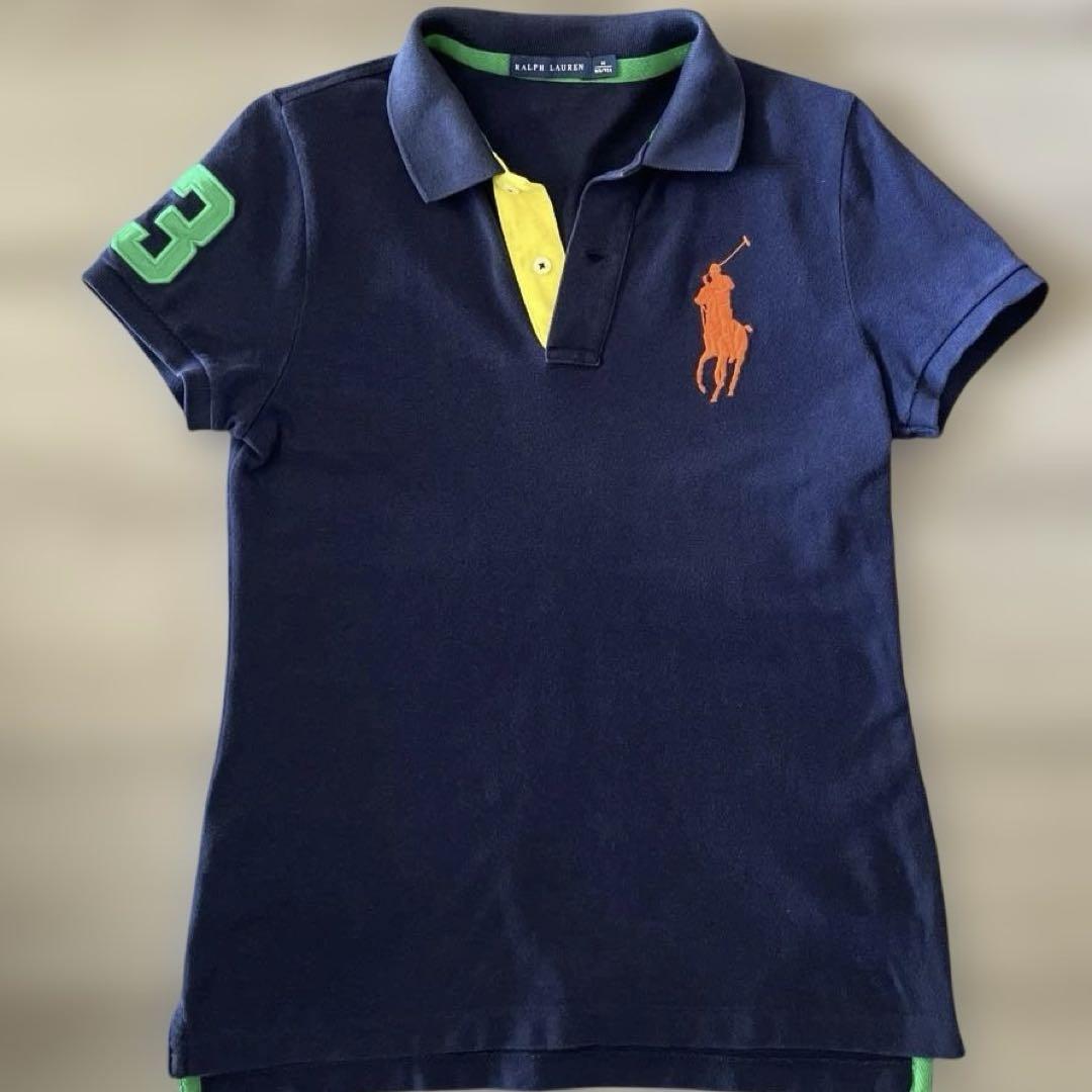ラルフローレンRalph Lauren紺色 ポロシャツビックポニー