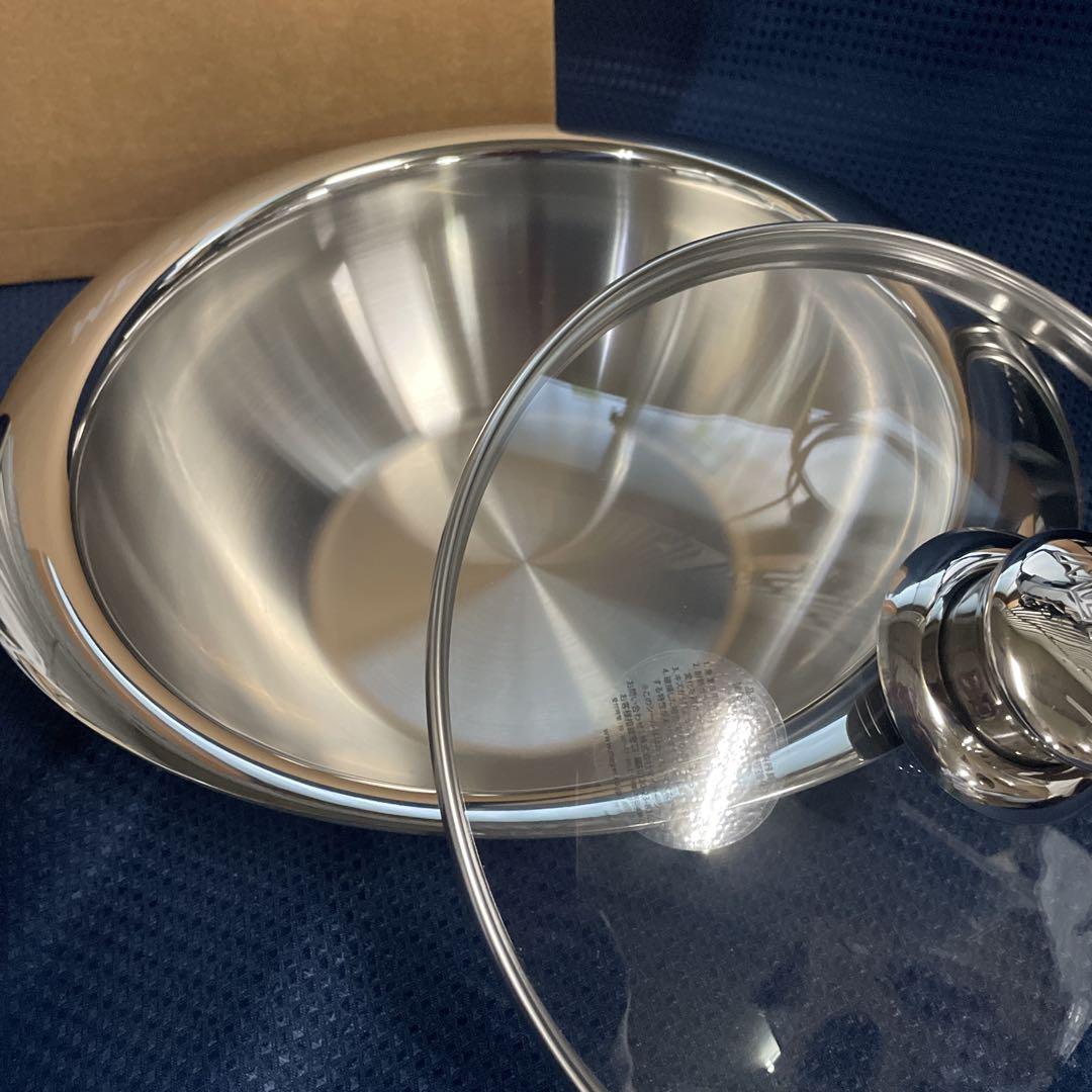 マイヤー NEW PAN 22CM ガラス蓋付き - メルカリ