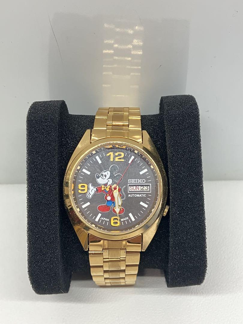 SEIKO ヴィンテージ　腕時計　ミッキーマウス　80年代　可動品　自動巻き SEIKO ヴィンテージ 腕時計 ミッキーマウス自動巻き 稼働中 希少
