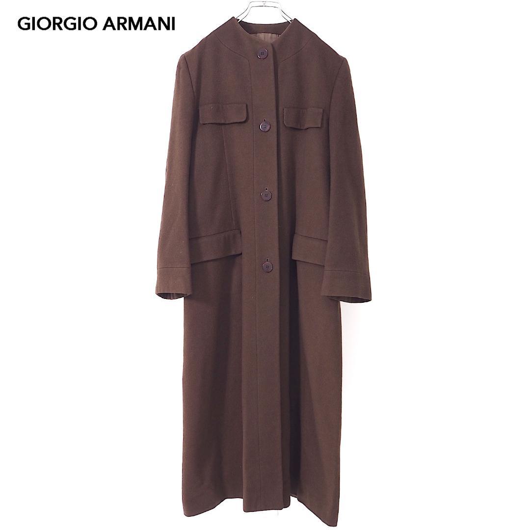 4-ZB029 ジョルジオアルマーニ カシミア ロングコート