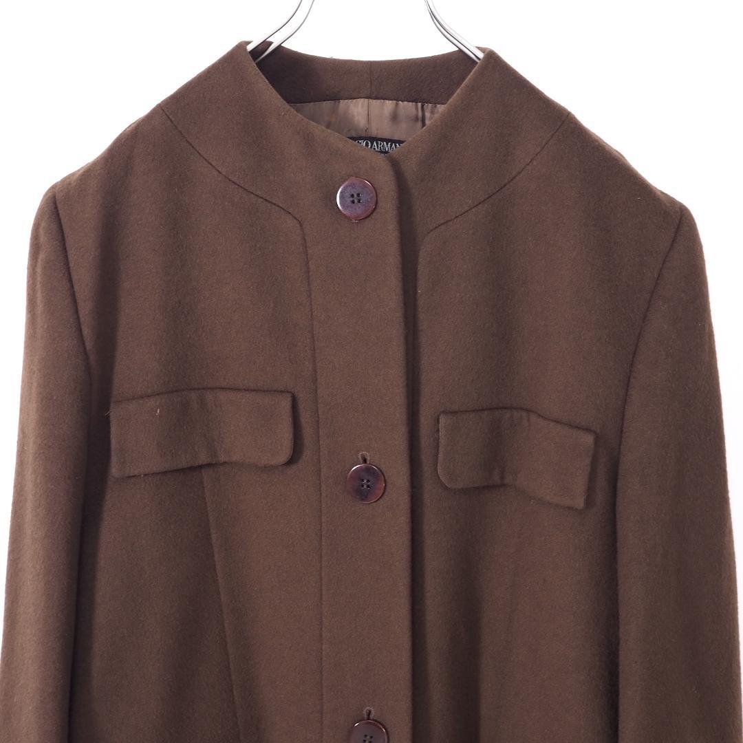 4-ZB029 ジョルジオアルマーニ カシミア ロングコート