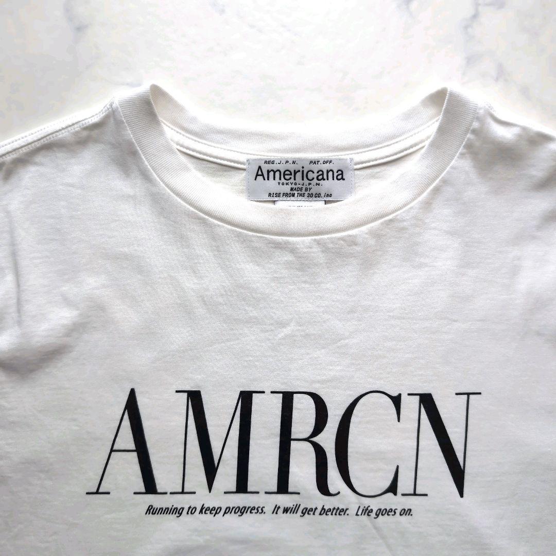 Deuxieme Classe　アメリカーナ　AMRCN Tシャツ AMERICANA/アメリカーナ】 MESSAGE Tシャツ(NAVY)（Tシャツ