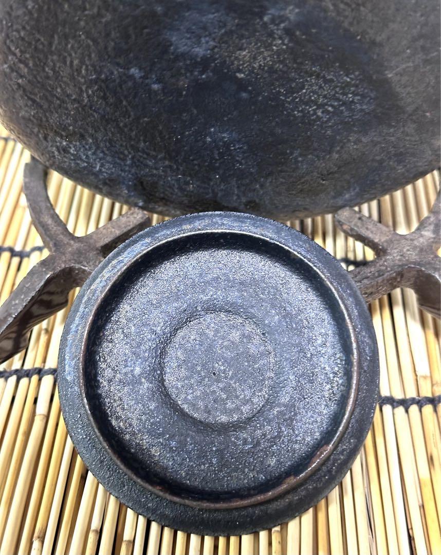 USED品 南部及富宝星堂造 12型双馬文様 南部鉄瓶 南部鉄器