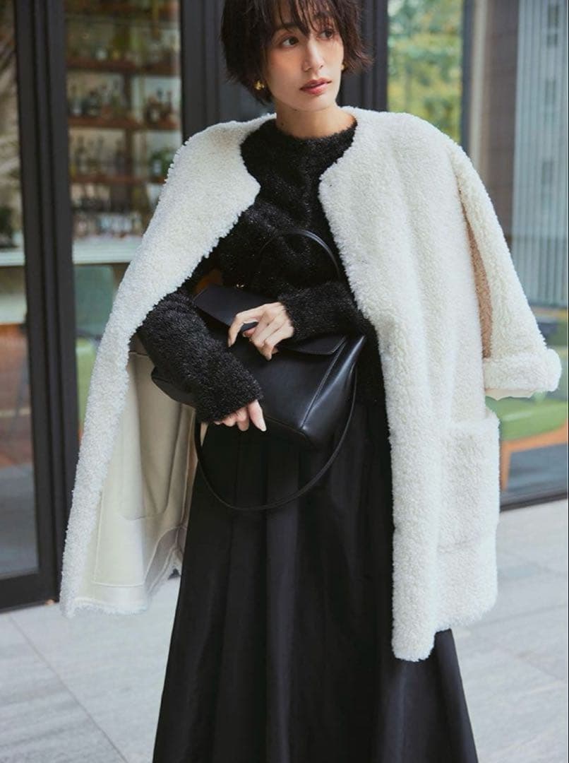 VERY掲載商品 MilaOwen ミラオーウェン ボアコートS Mila Owen