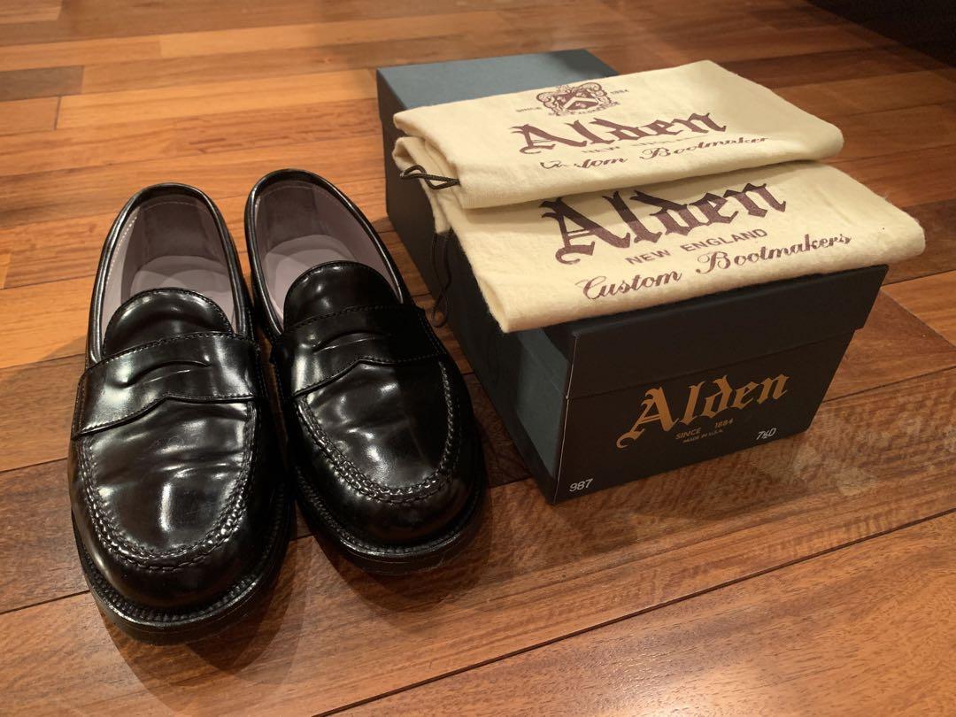 Alden オールデン 987 コードバンローファー ブラック 7 1/2 D