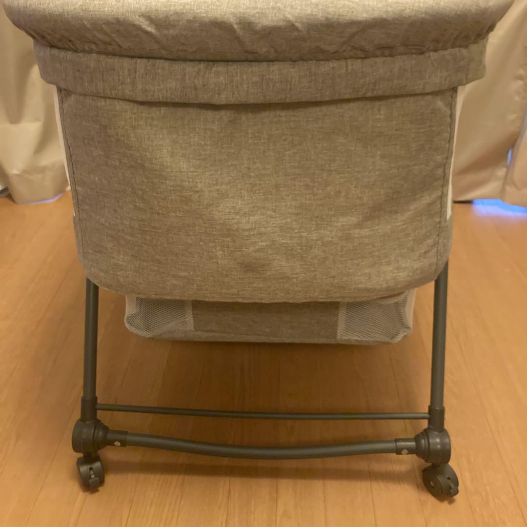 【美品】UBRAVOO ベビーベッド　グレー　ベージュ