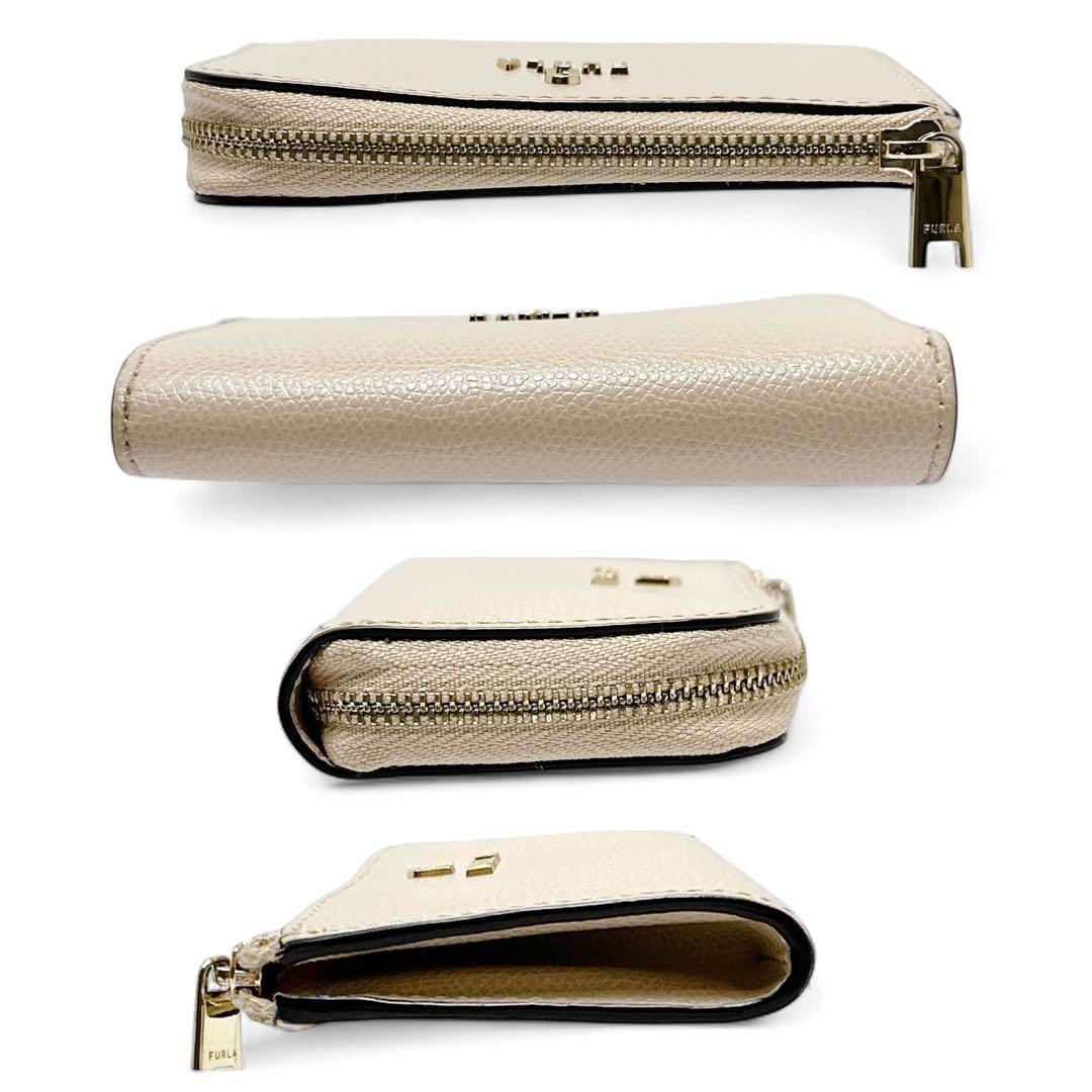 新品☆FURLA フルラ ベージュ レザー キーケース 新品☆ FURLA フルラ キーケース グレー ベージュ レザー キーケース