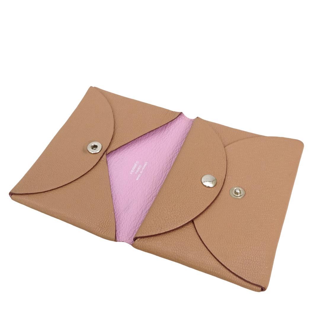 本物良品■エルメス■カルヴィ デュオ シェーブル/ミニウォレット/二つ折り財布