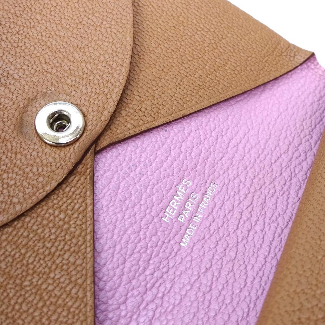 本物良品■エルメス■カルヴィ デュオ シェーブル/ミニウォレット/二つ折り財布