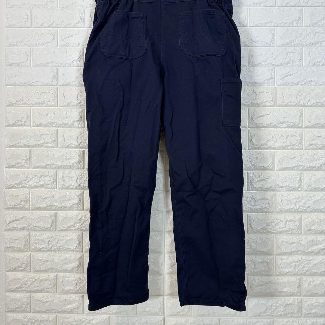 V581【Carhartt】刺繍ロゴ つなぎ【メンズ40】ネイビー