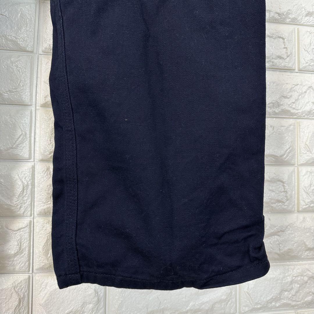 V581【Carhartt】刺繍ロゴ つなぎ【メンズ40】ネイビー