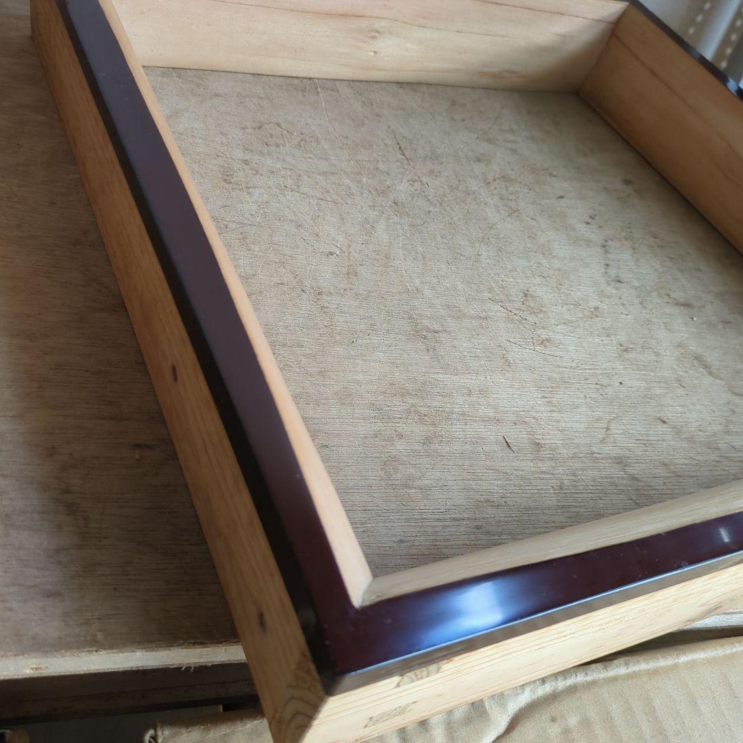 炉縁　木地　漆　天然木　茶道具　茶道　紙箱　杉　丸太炉縁