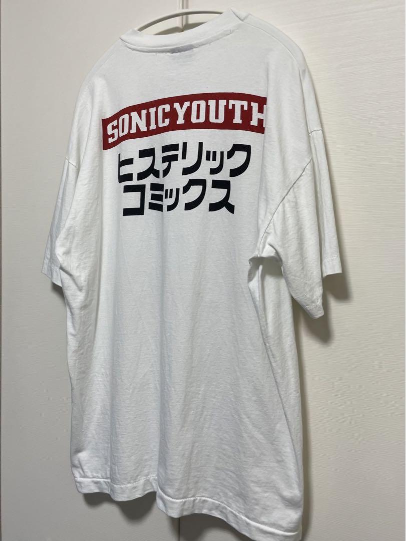 sonic youth ソニックユースtシャツ肩幅58身幅60着丈70 L美品 SONIC YOUTH GOO 別注Tシャツ（Tシャツ/カットソー）｜sonic