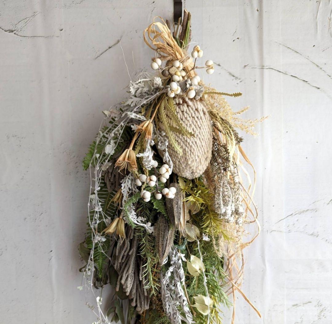 専用＊バンクシア＆クロホウズキ　ドライフラワースワッグ