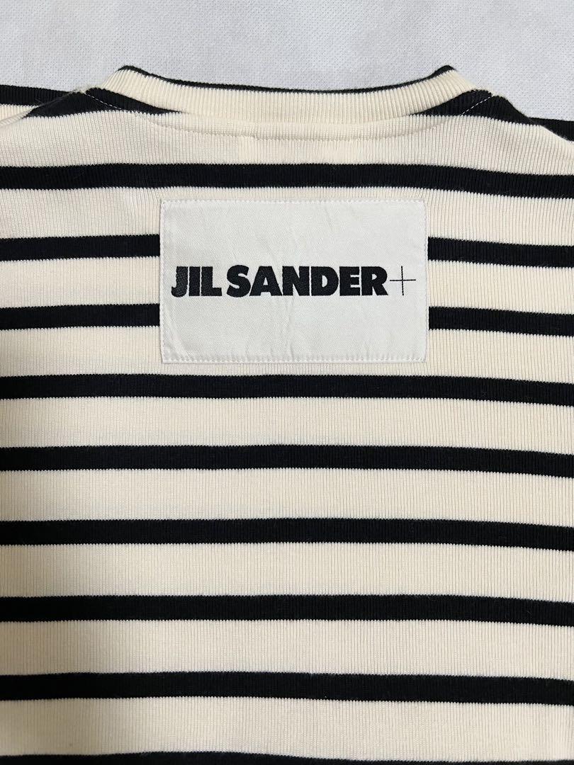 JIL SANDER+ ジルサンダー　プラス　ボーダー　Tシャツ ロゴ