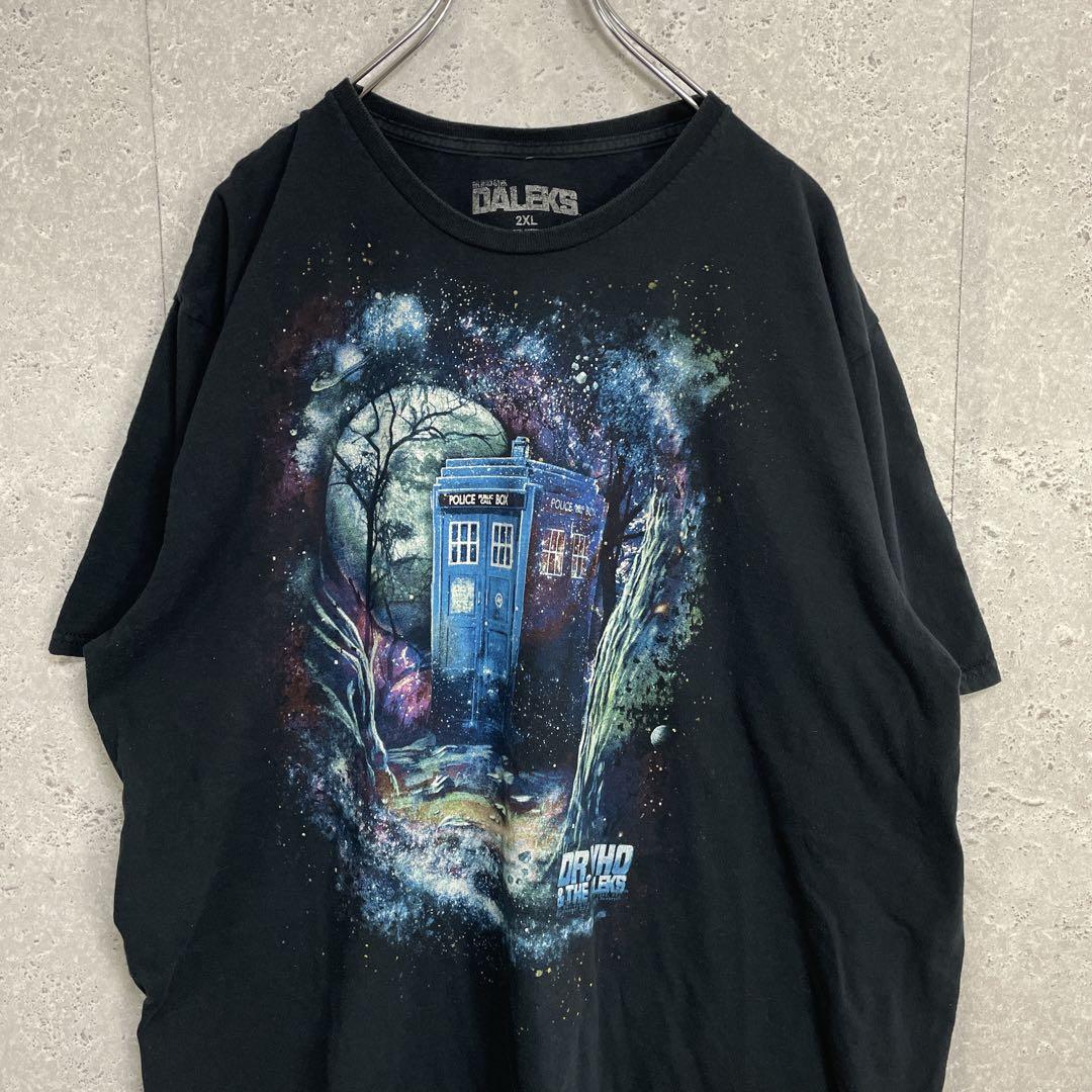 ムービー Dr.WHO ドクターフー　プリントTシャツ　ブラック　ビック　2XL