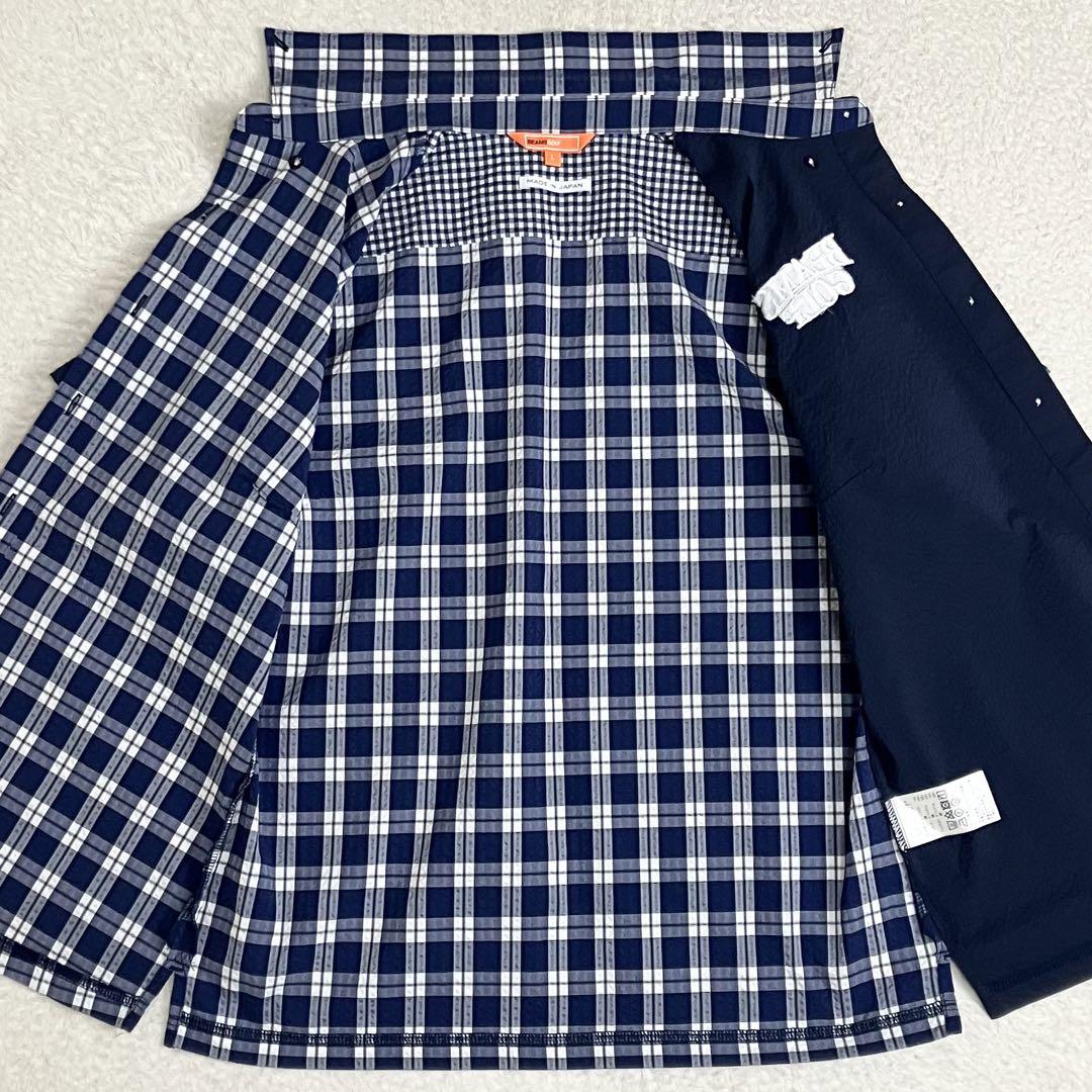 BEAMS GOLF ビームスゴルフ 半袖シアサッカーシャツ　L 切替 BD