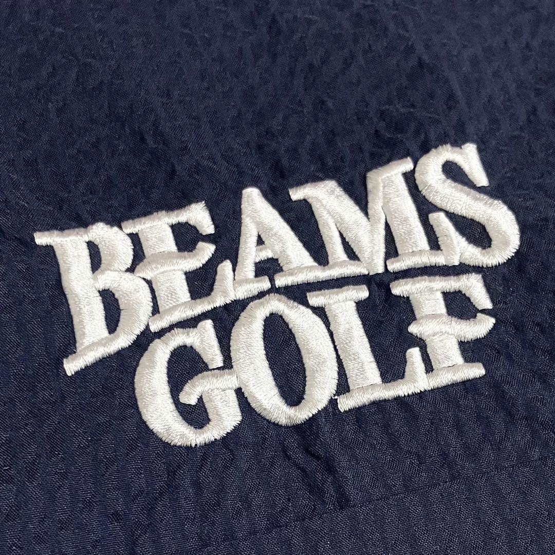 BEAMS GOLF ビームスゴルフ 半袖シアサッカーシャツ　L 切替 BD