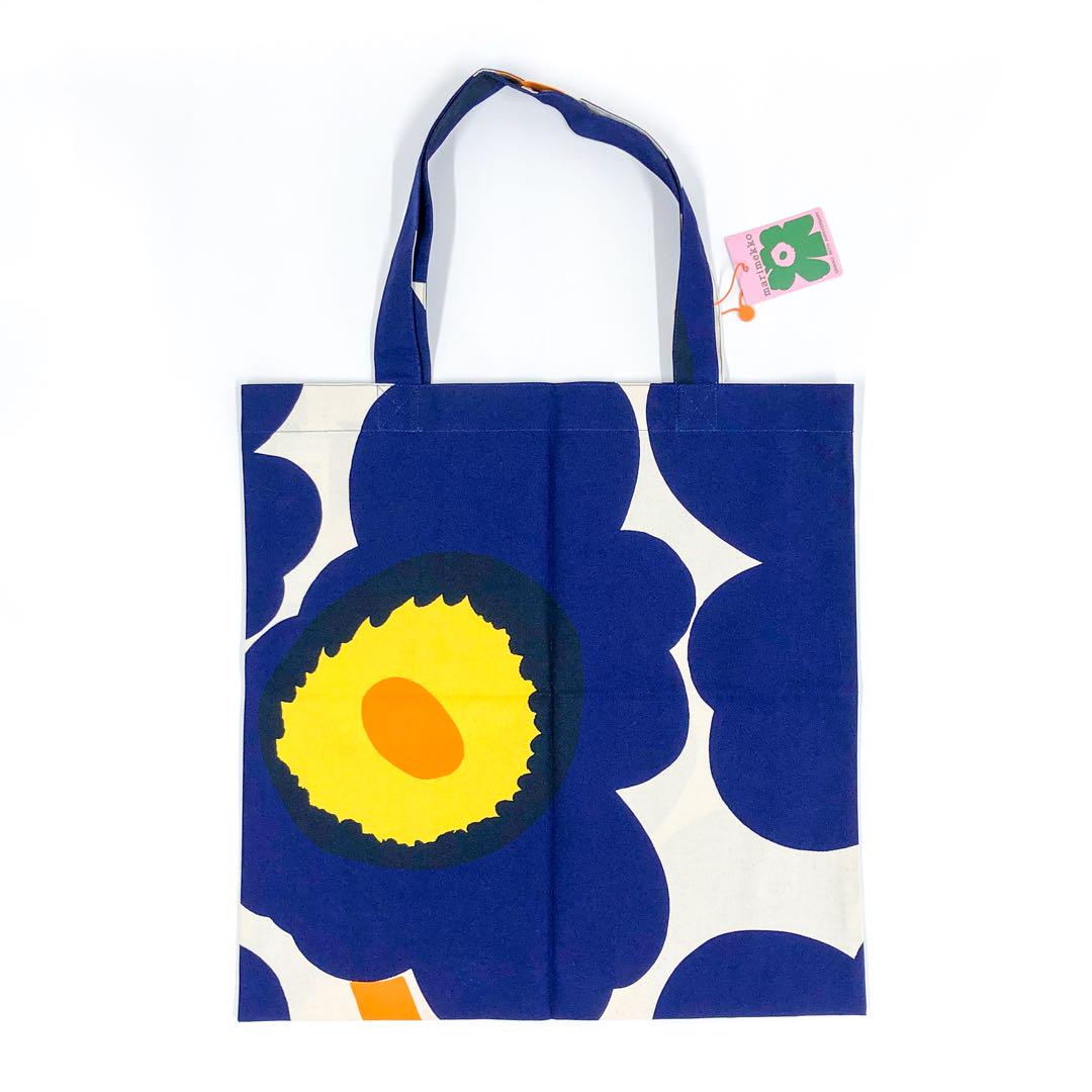 marimekko マリメッコ トートバッグ 60周年 イエロー ネイビー