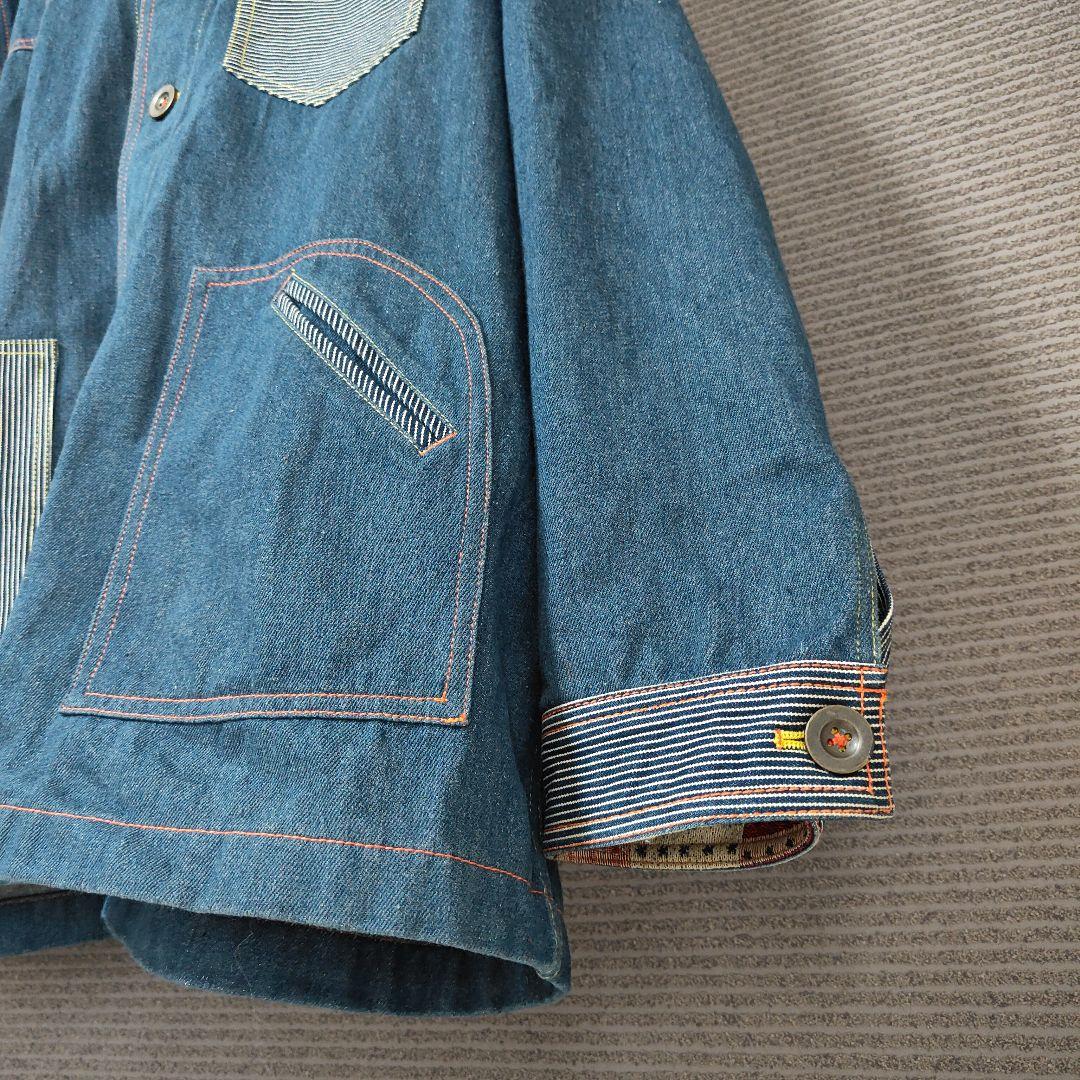 美品✨希少✨ KAWATANI SHIRT デニムカバーオール 刺繍 切替