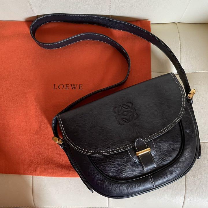 美品 LOEWE オールド ロエベ ハーフムーン ショルダー バッグ 綺麗 www