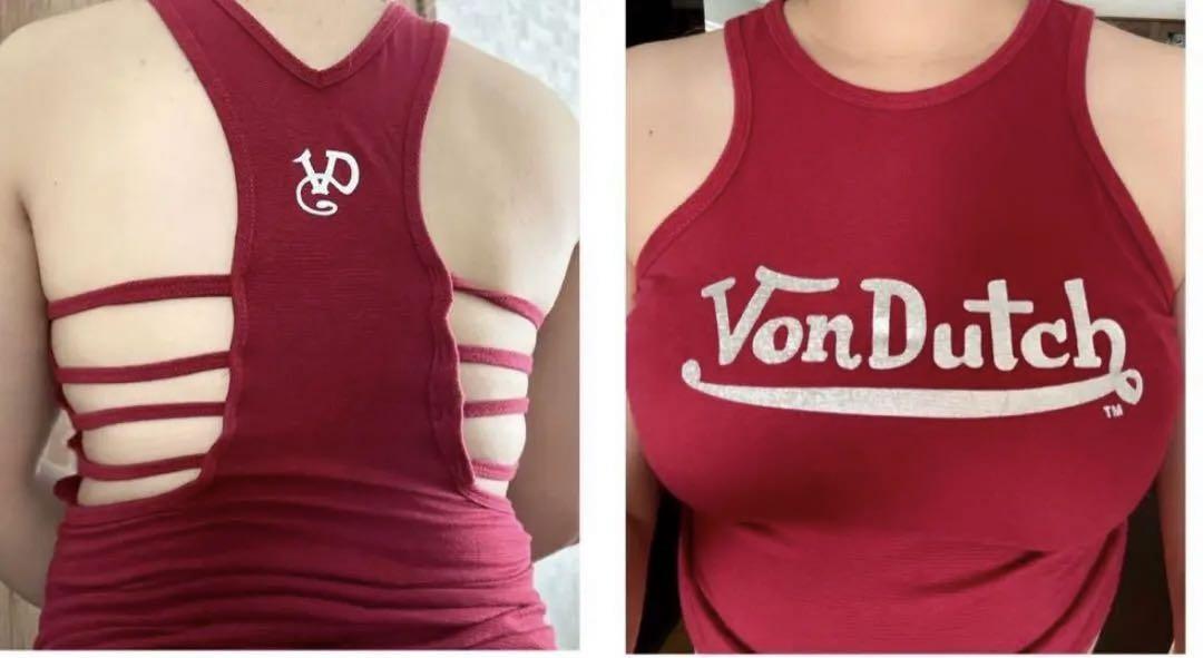 Von Dutch ボンダッチタンクトップ Amazon | (ボンダッチ) VON DUTCH プリントリブタンクトップ (L
