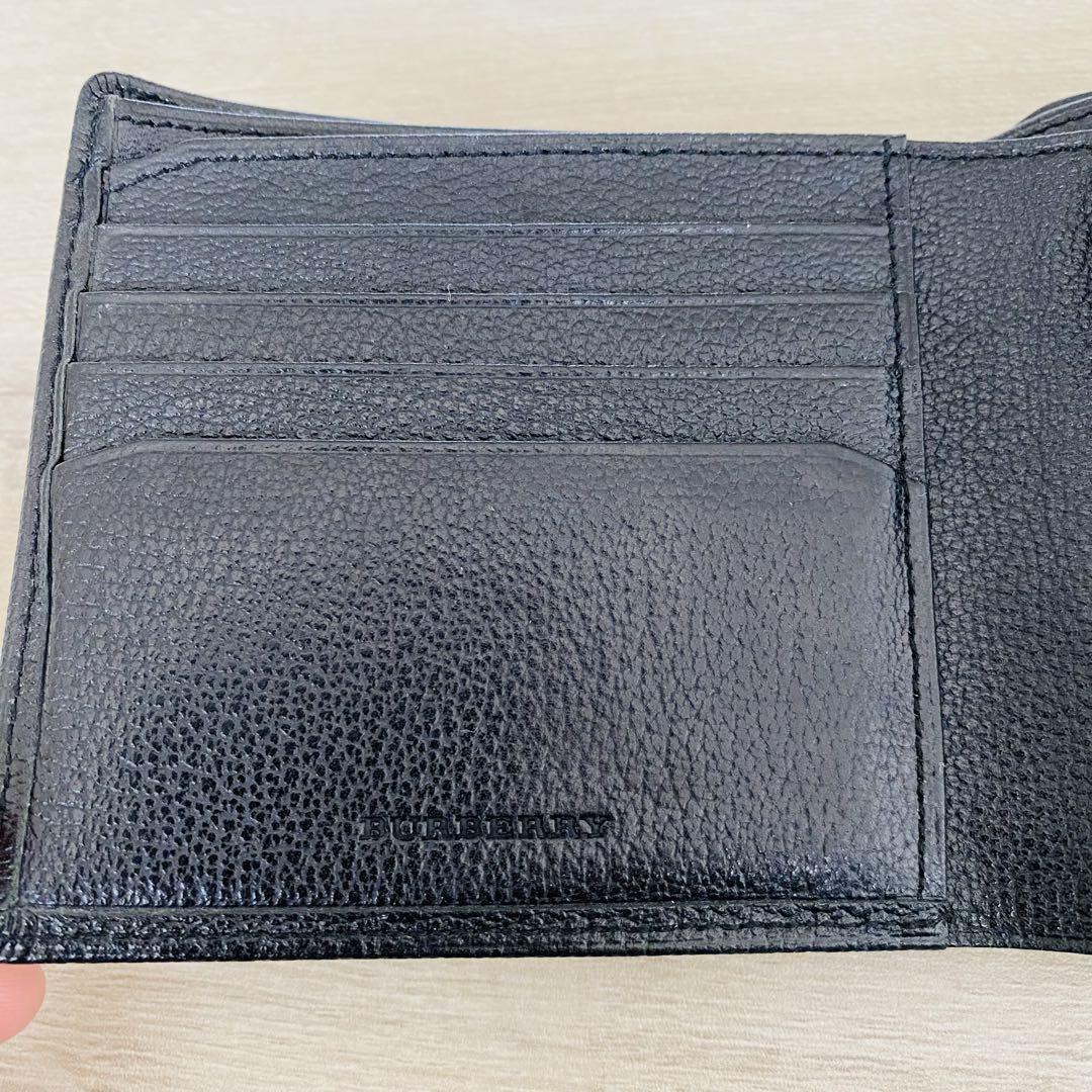 【美品✨】BURBERRY バーバリー 折り財布 ノバチェック ブラック レザー
