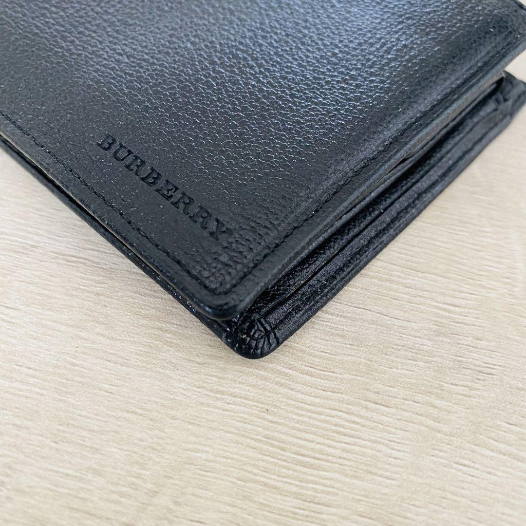 【美品✨】BURBERRY バーバリー 折り財布 ノバチェック ブラック レザー