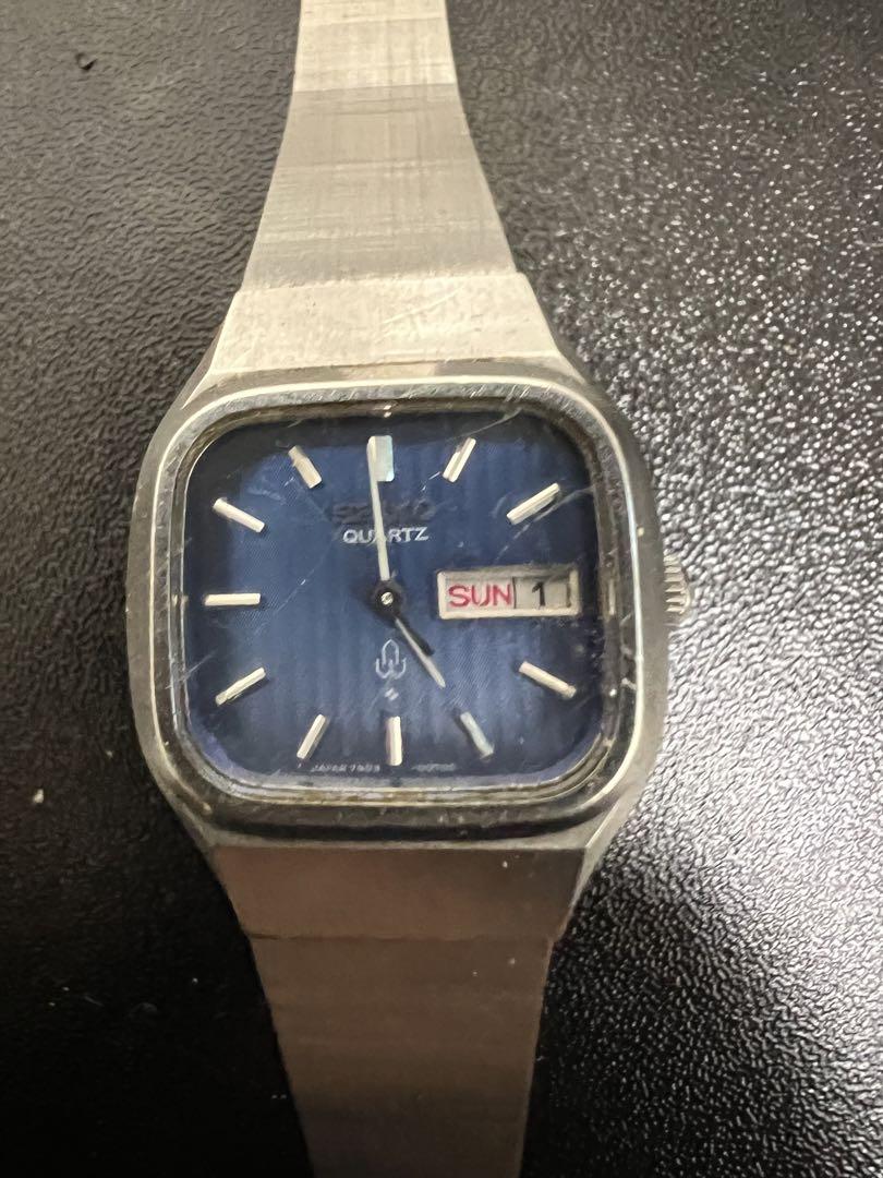 世界的に SEIKO レディース腕時計 電池切れ ブルー文字盤・Date機能 時計