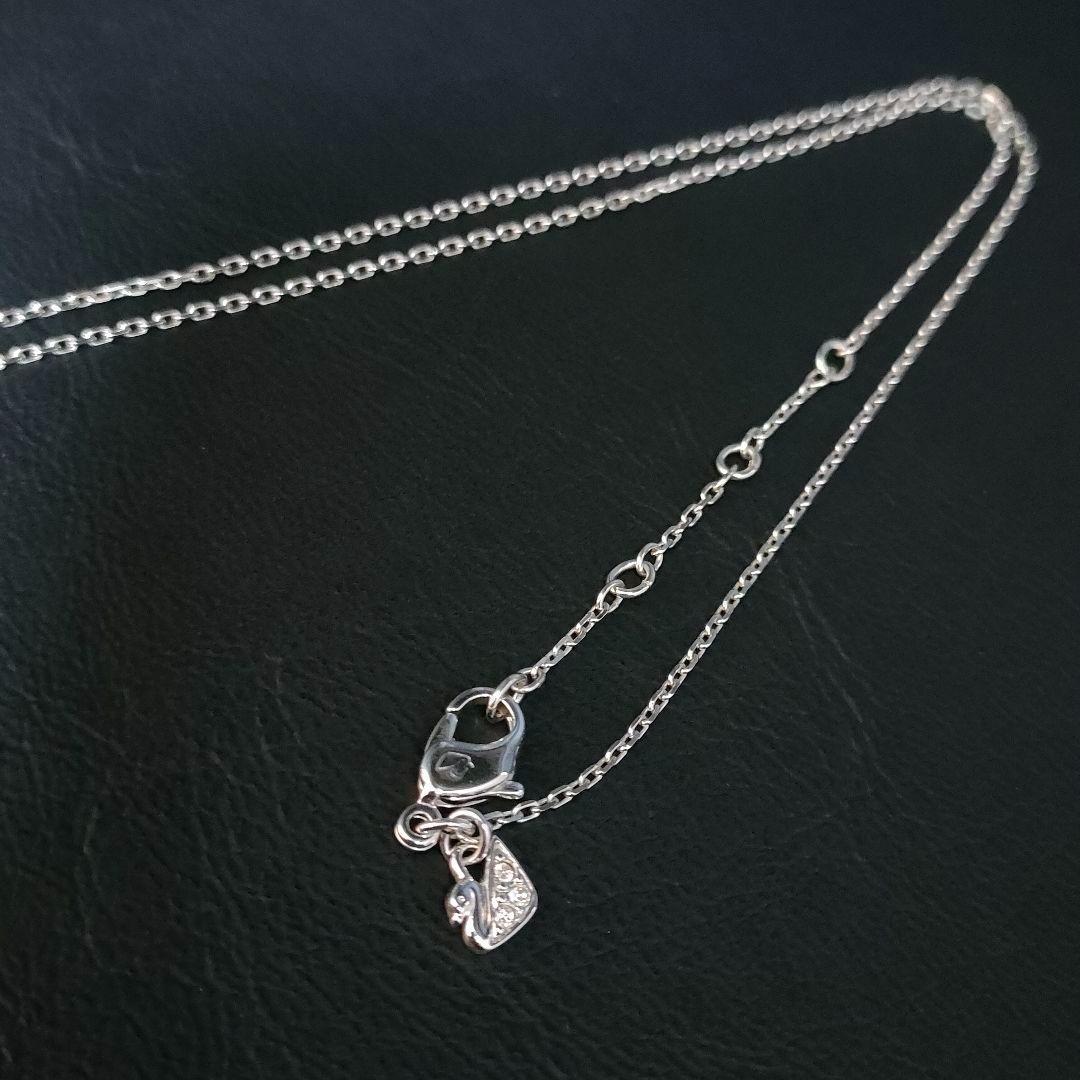 美品】SWAROVSKI スワロフスキー ネックレス ハート ライン