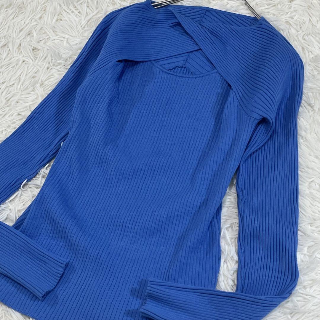 24SS美品✨ルルウィルビー フロントツイストリブプルオーバー サマーニット 24SS美品✨ルルウィルビー フロントツイストリブプルオーバー