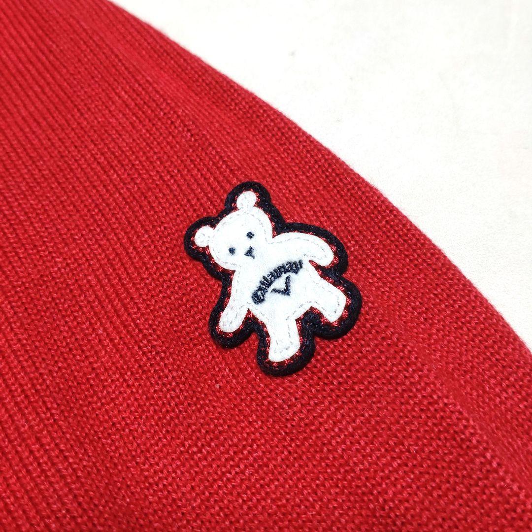 新品！サウスケープ 秋冬セーター【赤／M】☆レディースゴルフ