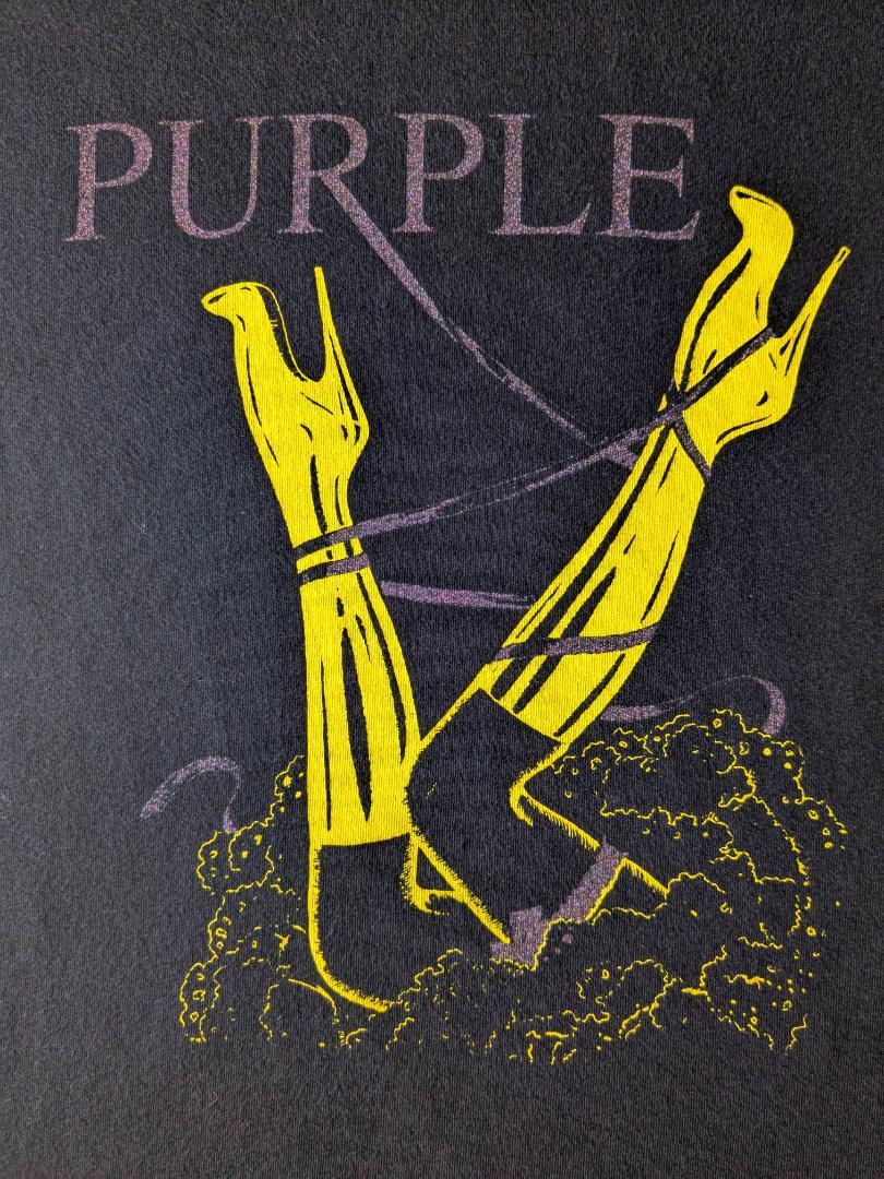 アンダーカバー 2007SS ハイヒール ラメプリント Tシャツ Purple期