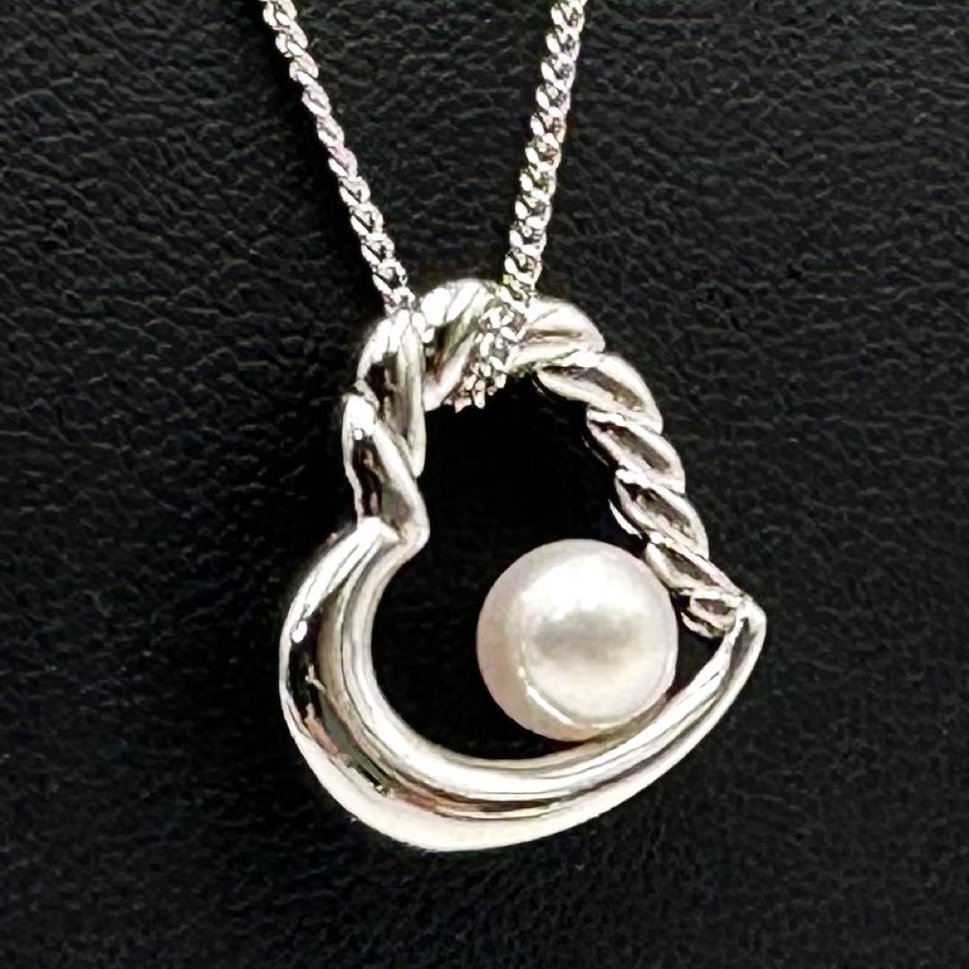 TASAKI あこやパール ハート ネックレス シルバー アクセサリー