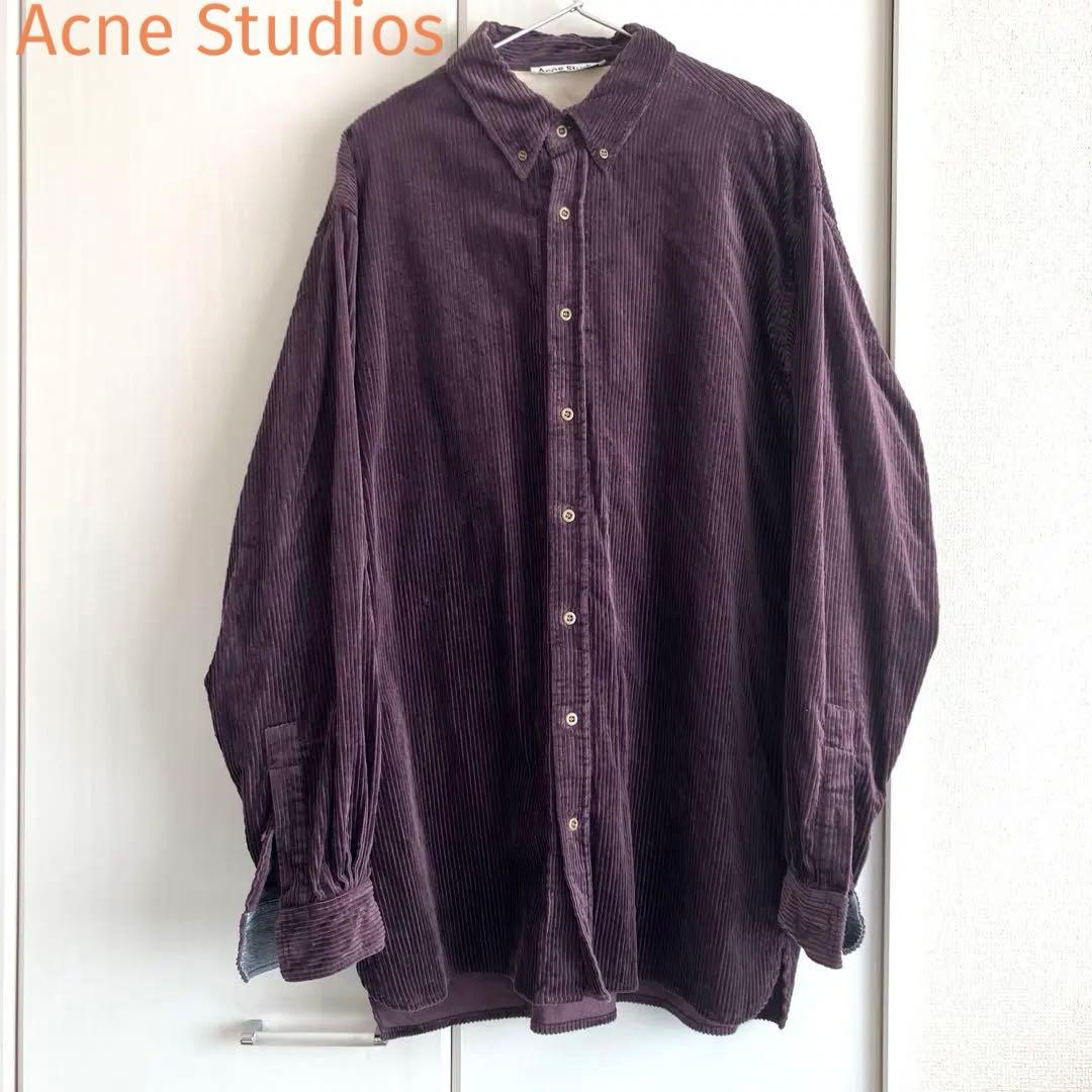 Acne Studios パープル コーデュロイ シャツ 48M Acne Studios