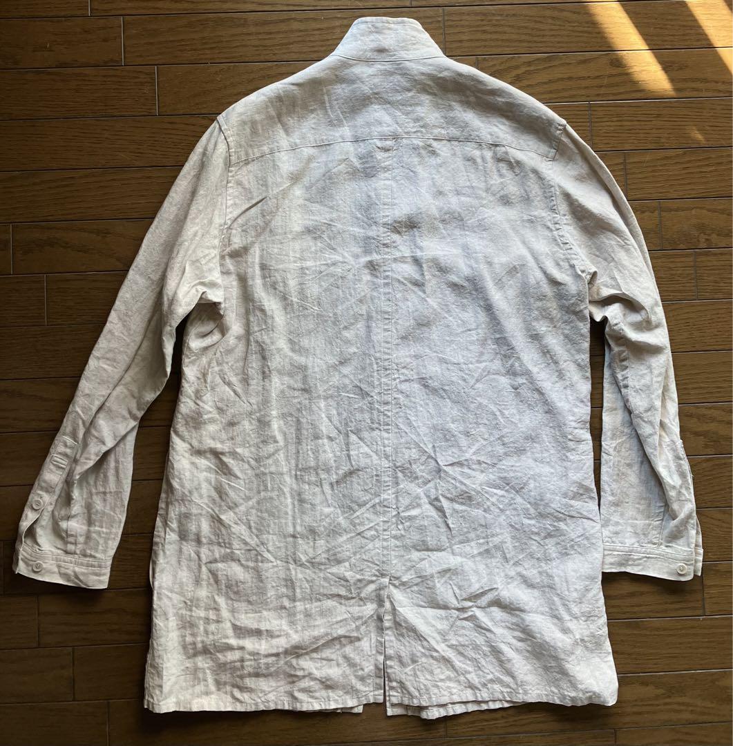 Yohji Yamamoto POUR HOMME 麻ブラウス トップス Yohji Yamamoto POUR HOMME 麻ブラウス トップス