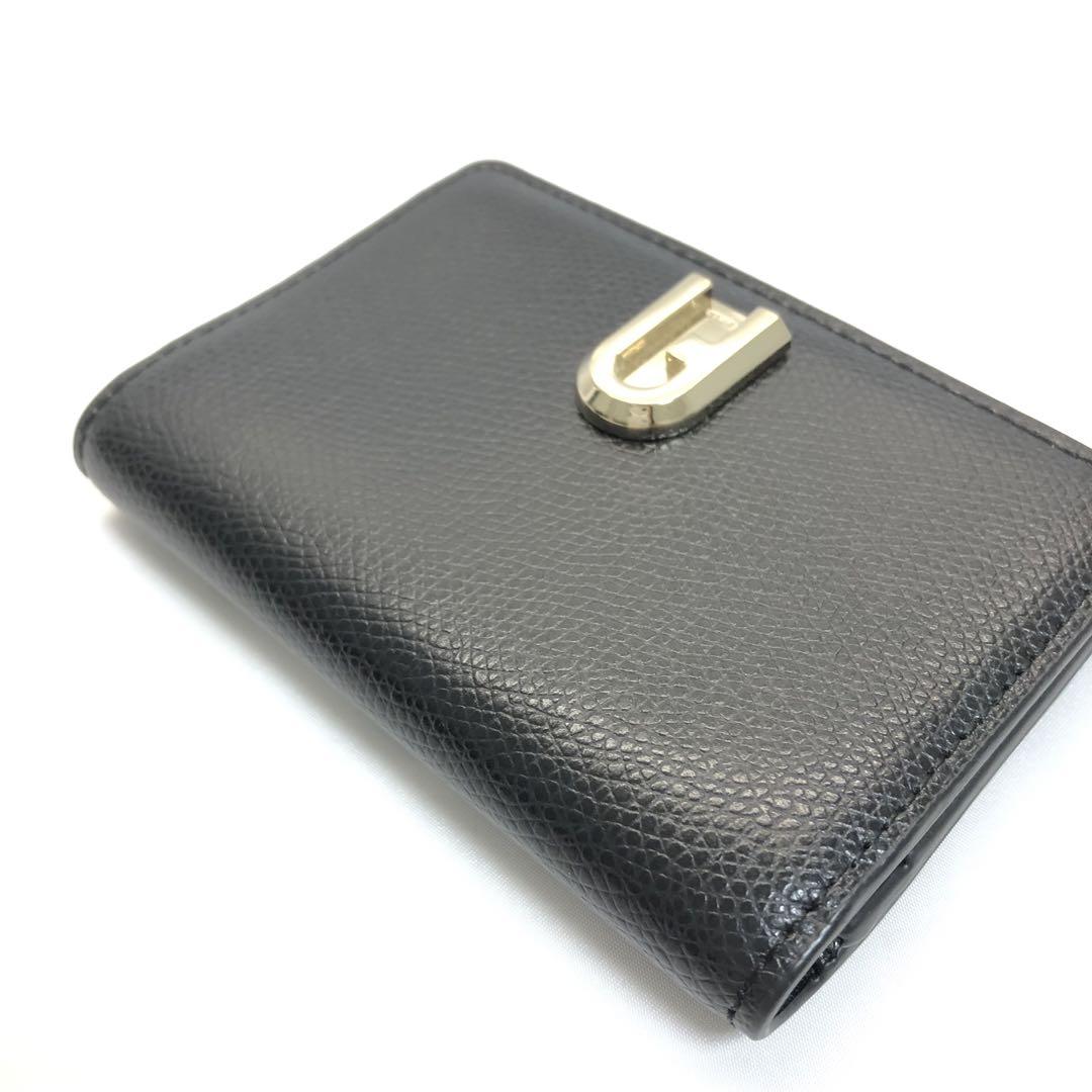 FURLA フルラ レザー カードケース フラグメントケース 名刺入れ ブラック 美品】 FURLA フルラ 名刺入れ レザー カードケース ブラック