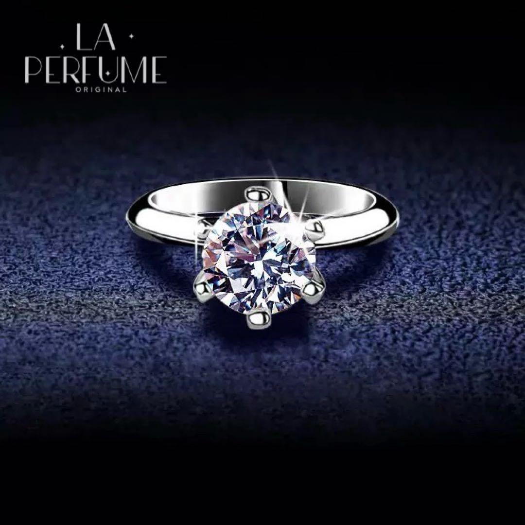 ラウンド 2ct リング 9号 高炭素ダイヤモンド キラキラ 指輪 1粒 6本爪 ラウンド 2ct リング 9号 高炭素ダイヤモンド キラキラ 指輪 1粒 6本爪