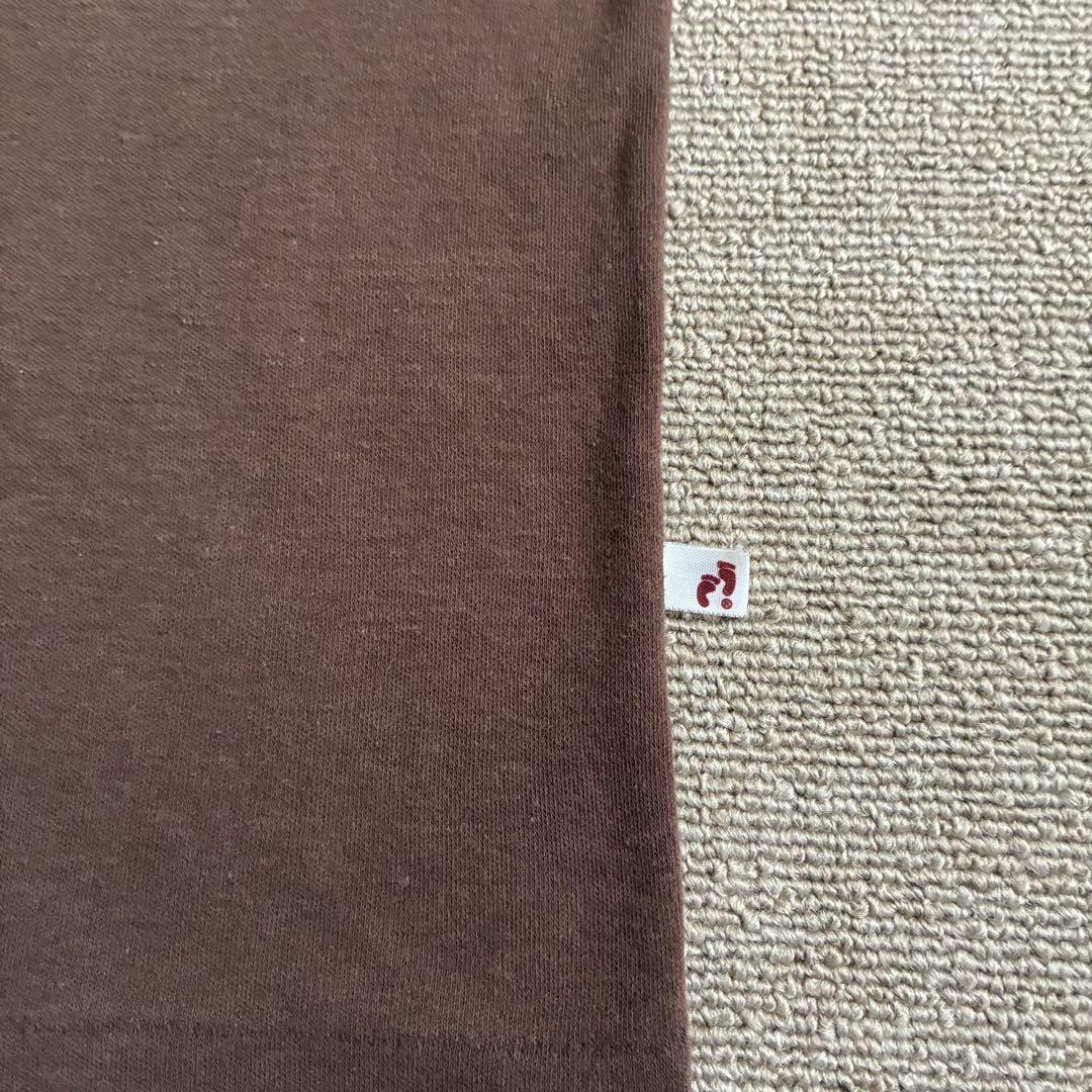 リペアあり HANG TEN 70s ラグラン 刺繍ロゴ Tシャツ 茶 L