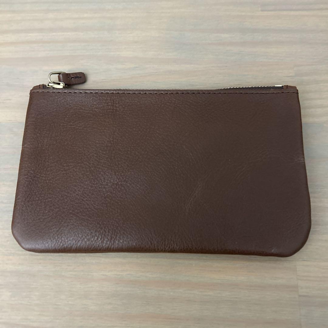 GANZO ガンゾ SACCHETTO2 サケット2 レザーポーチL ブラウン