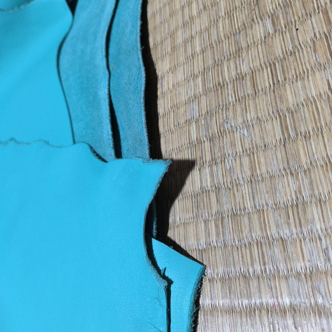 姫路レザー水色やや傷や汚れあり