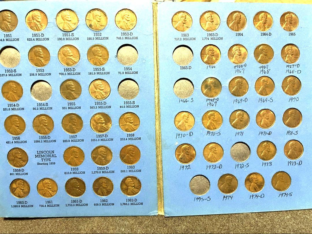 1941年-1974年 リンカーン セントウィットマン ブック 77 コイン