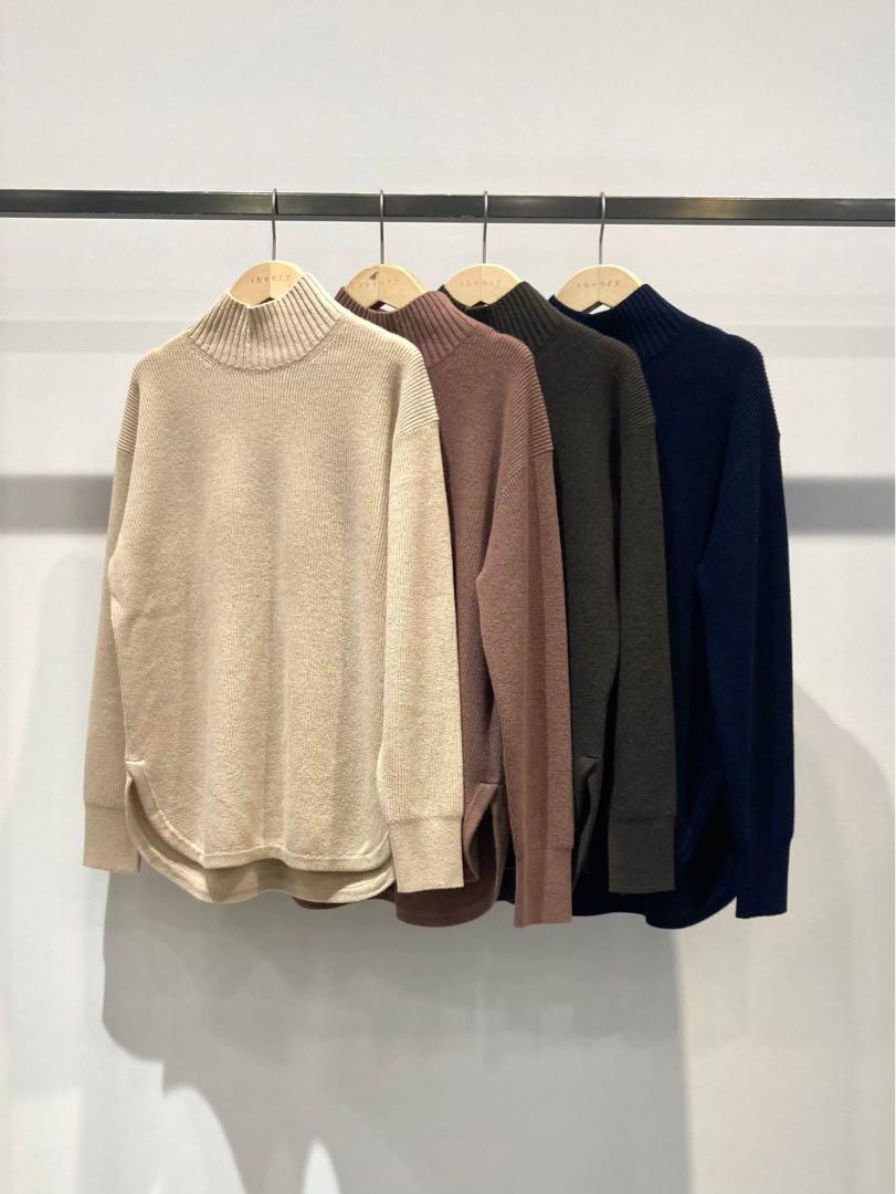 theory luxe カシミヤハイネックニット theory luxe 22AW カシミヤ100% ハイネックニット ブラウン系
