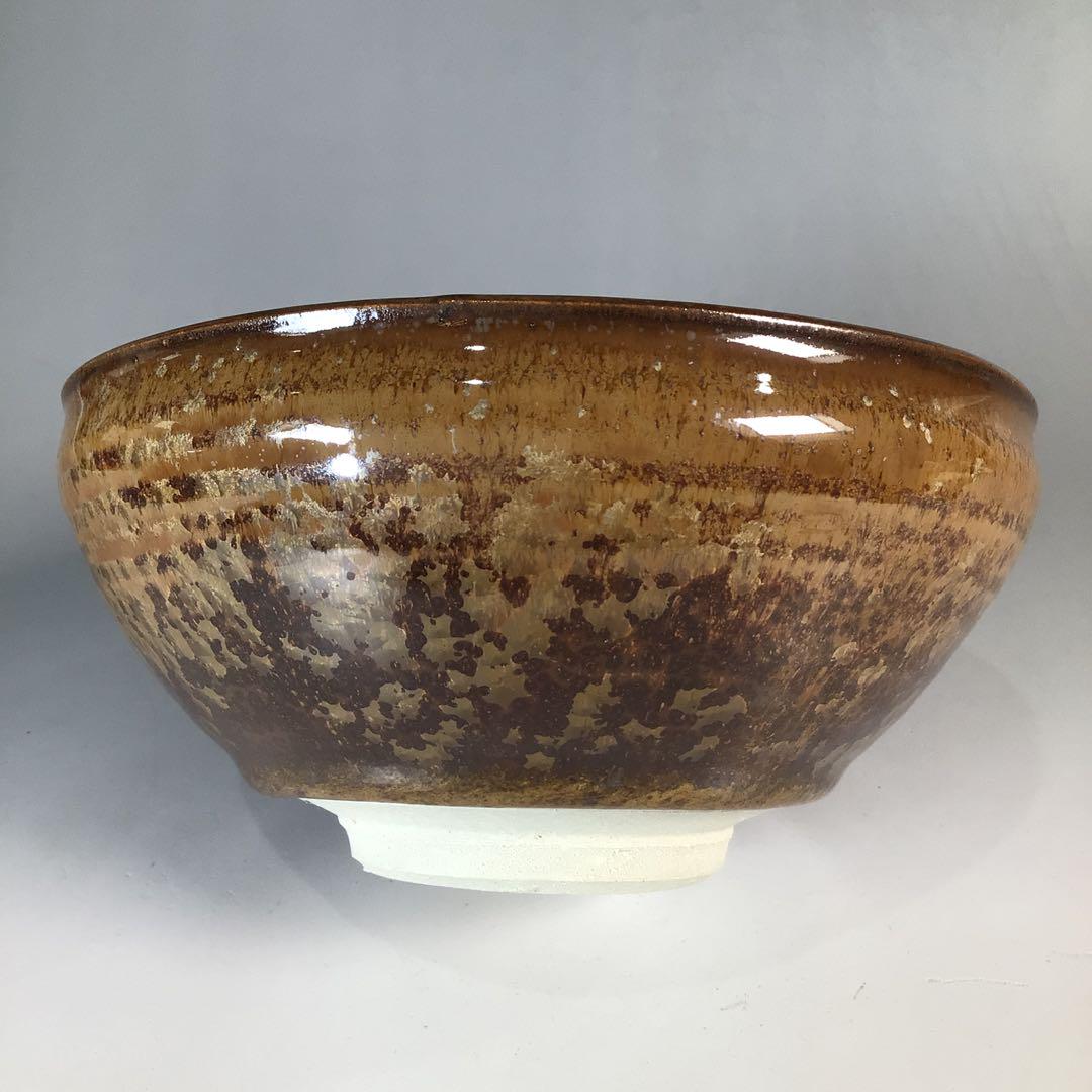 N978 茶碗 『淡路焼』『中山玄二郎造』 抹茶碗 共箱 茶道具