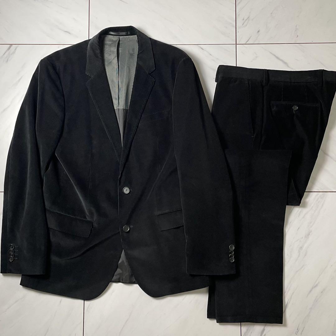 HUGO BOSS コーデュロイ セットアップ コットン ブラック 50