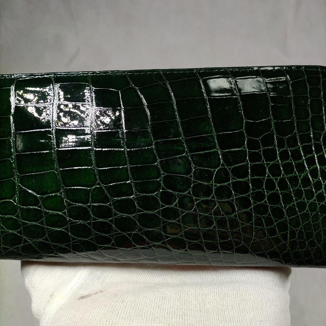 カード シャイニークロコダイル 美品 ラウンドジップ 97Sws-m32865783854 ヘンローン グリーン します